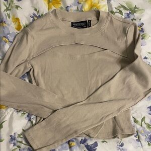 Ninth Hall Women's Long Sleeve Beige Top